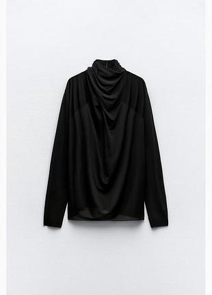 Zara чудова лонгслів блуза в сіточку р.s