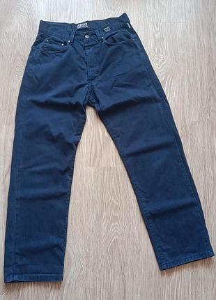 Оригінальні штани versace jeans couture у темно-синьому кольорі.