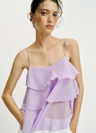 Топ женский с водами с ожерельем зара zara m