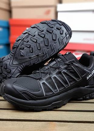 Чоловічі якісні та стильні кросівки salomon xa pro 3d amphib   quicklace чорні з білим