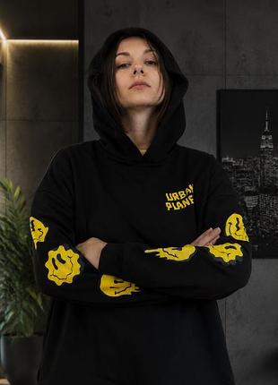 Світшот чорний жіночий urban planet