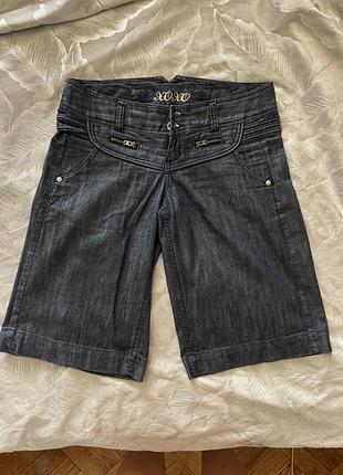 Вінтажні джинсові шорти бермуди xoxo jeans / капрі в стилі y2k