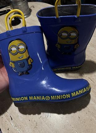 Дитячі гумові чоботи minions (міньйони), розмір 32 / 13 (устілка 20см