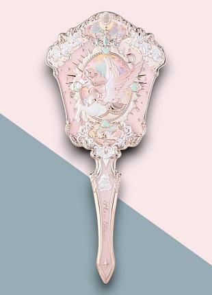 Косметичне ручне дзеркало flower knows starlight pink рожеве з колекції knight unicorn