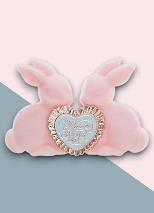 Шпилька для волосся flower knows snowy pink рожева з колекції bunny garden