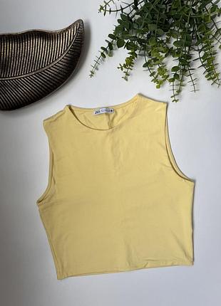 Топ в лимонному кольорі zara