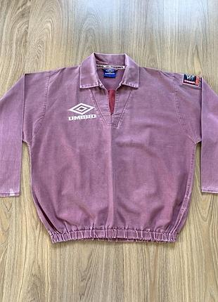 Мужской винтажный хлопковый свитшот кофта umbro pro training