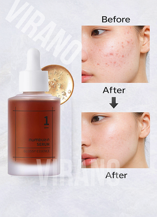 Сироватка есенція для рівного сяючого тону numbuzin no.1 glossy essence serum 50 мл блиск центелла сяйво серум запалення почервоніння жирна проблемна