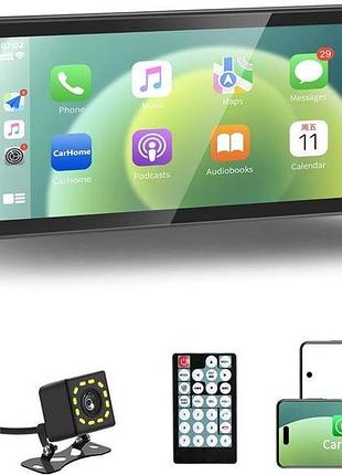 Автомагнитола reakosound 6.9" с одним din и apple carplay, сенсорное радио с одним din, bluetooth, камера заднего вида,