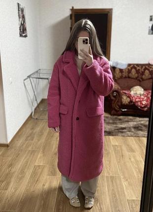 Яскраво рожева шубка-пальто primark