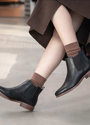 Clarks taylor shine черевики челсі uk6d us8.5 устілка 25,7см