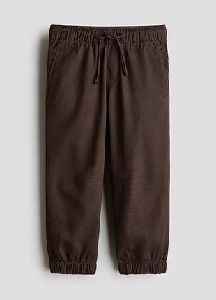 Котонові штани джогери h&m 140р. коричневі