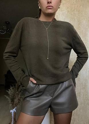 Шерстяной джемпер в цвете мягко от massimo dutti