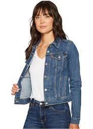 Джинсовая куртка levi's original trucker xs идеальное состояние / новая denim jacket.