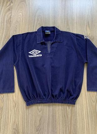 Мужской винтажный тренировочный хлопковый свитшот umbro pro training big logo