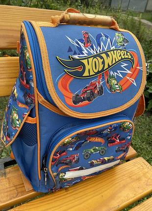 Шкільний каркасний ортопедичний рюкзак kite hot wheels