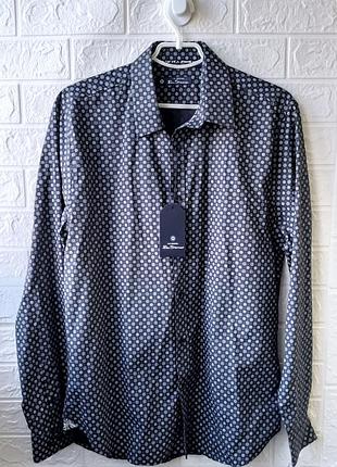 Ben sherman мужская рубашка l, черная, 100% cotton - новая с бирками