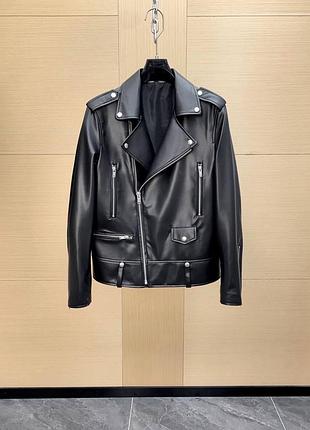 Чоловіча куртка косуха куртка авіатор з натуральної шкіри saint laurent