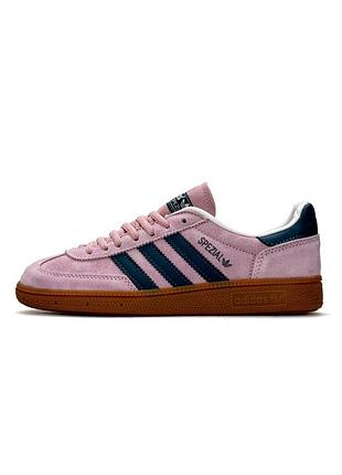 Кроссовки женские adidas handball spezial, розовые замшевые кроссовки адедас, демисезонные кеды
