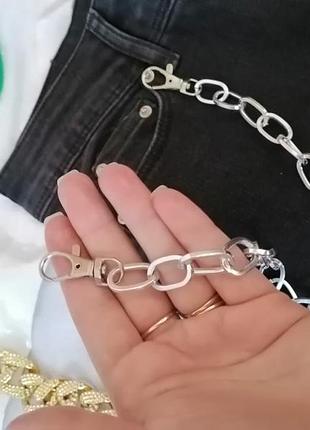 Алюмінієвий ланцюжок підвіска на джинси сумку або куртку будь-який одяг або взуття аксесуари також можна носити як брелок для ключів довжина 40 см раз