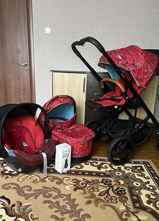 Візок 3в 1 cybex balios s love red