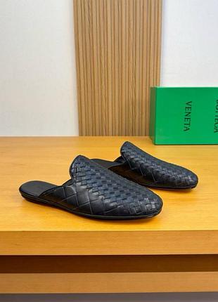 Чоловічі плетені мюлі сабо шльопанці з натуральної шкіри bottega veneta