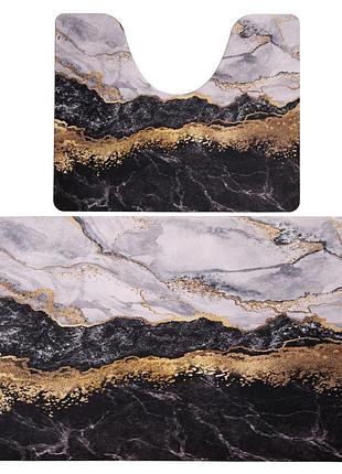 Набір килимків для ванної та туалету modern marble 50*80/40*50 см yiwu hp-42-182