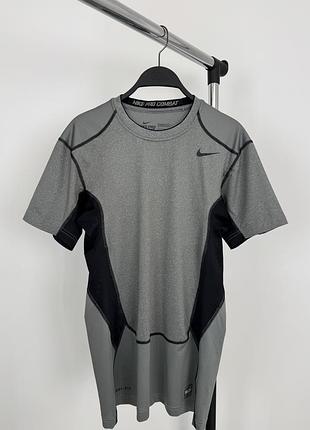 Nike pro combat копресійна спортивна футболка