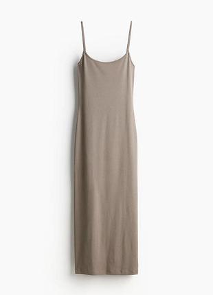Сукня максі облягаюча на бретелях довга h&m divided