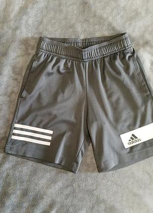 Серые спортивные шорты adidas climacool 134 140