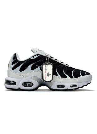 Кроссовки мужские nike air max plus tn, черно-белые кроссовки найк, демисезонные