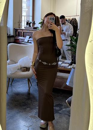 Сукня бандо максі, bershka