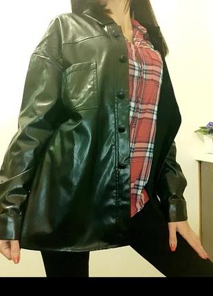 Сорочка верхній одяг із замінника шкіри oversize