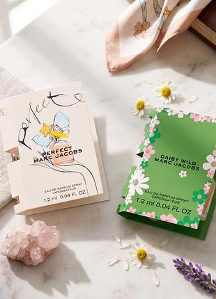 Оригінальні пробники парфумів marc jacobs: perfect та daisy wild (1.2 мл + 1.2 мл)