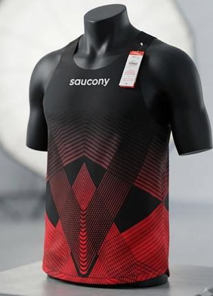 Бігова фірмова майка saucony (оригінал, технічний спорт)