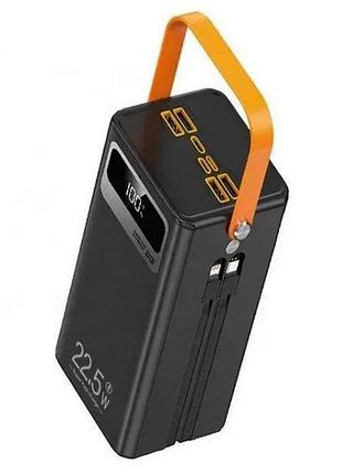 Повербанк wuw-tugii y104 powerbank портативный аккумулятор швидка зарядка 40 000 mah led-индикация черный