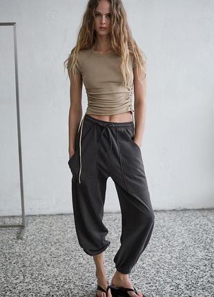 Футболка zara на завязках m
