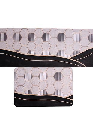 Набор ковриков диатомитовых для кухни honeycomb 58*38 см/ 118*38 см yiwu hp-42-208