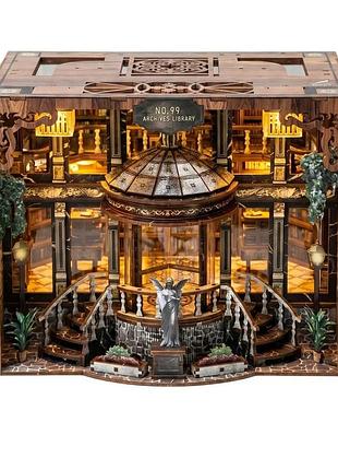 Румбокс таинственная библиотека №99 no. 99 archives library diy miniature house kit интерьерный конструктор xw-06