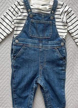 Дитячий джинсовий комбінезон h&m, 68