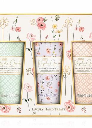 Подарунковий набір baylis & harding royale garden 3 креми для рук і нігтів 3×50 мл