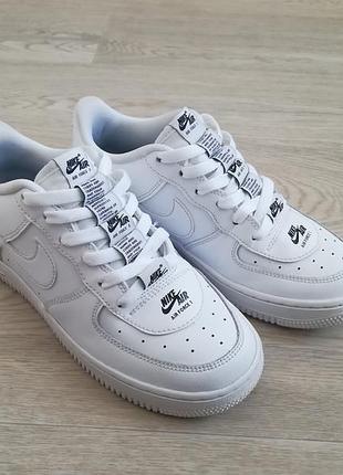 Кроссовки кожаные белые nike air force 37 размер