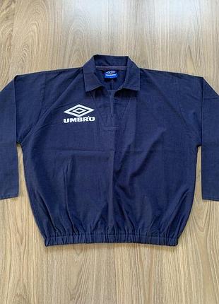 Мужская винтажная хлопковая тренировочная кофта футбольная umbro pro training