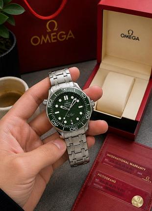 Мужские часы omega seamaster diver 300m green