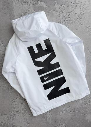 Вітрівка чоловіча біла nike white logo! ветровка мужская белая nike! вітрівка найк осінь-весна! материал плащевка! размеры s-3xl!