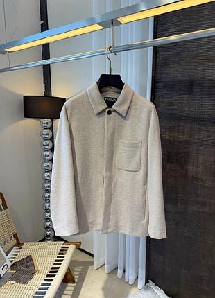 Чоловіча куртка сорочка з вовни та бавовни zegna