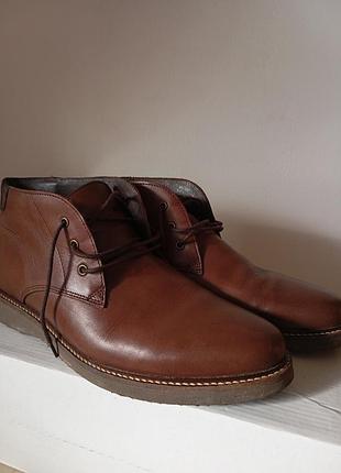 Чоловічі коричневі шкіряні черевики-дезерти (chukka) 43