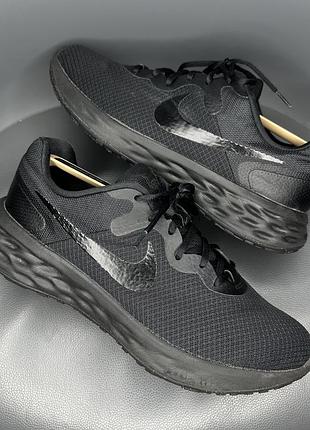 Кросівки чоловічі nike revolution 6 triple black оригінал чорні найк
