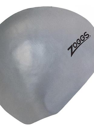Шапочка для плавания zoggs latex cap серый (465021.si)