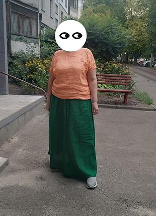 Юбка макси вансайз самопошив хлопок